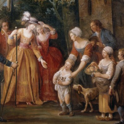 La visite à la ferme - Louis Joseph Watteau