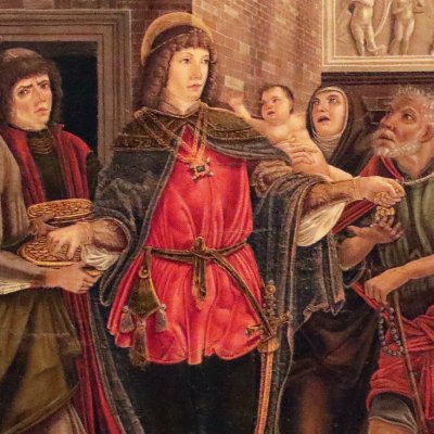 Saint Antoine distribue son bien aux pauvres - Bernardo Parentino