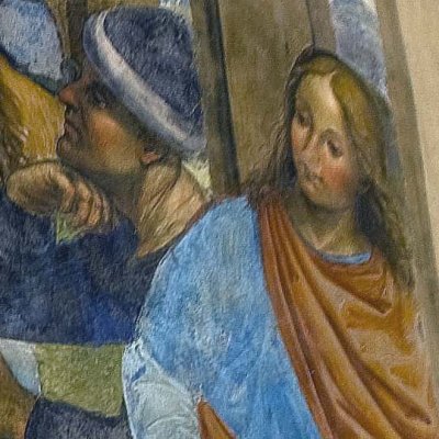 Benoît abandonne l'école de Rome (Monte Oliveto, Vie de saint Benoît) - Le Sodoma