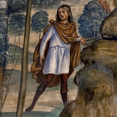 Benoît reçoit l'habit d'ermite (Monte Oliveto, Vie de saint Benoît) - Le Sodoma