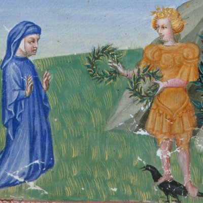Invocation de Dante à Apollon (Divine Comédie, Yates Thompson 36) - Giovanni di Paolo