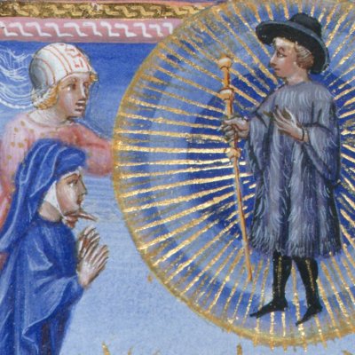 Lumière de Romieu dans le Ciel de Mercure (Divine Comédie, Yates Thompson 36) - Giovanni di Paolo
