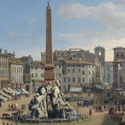 La piazza Navona à Rome - Caspar van Wittel