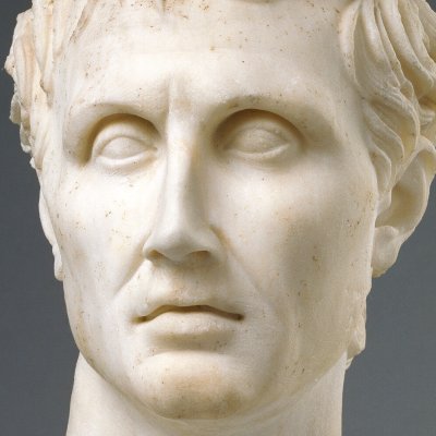 Buste en marbre, présumé de Ménandre (réplique romaine, Los Angeles) - d'après Céphisodote et Timarque