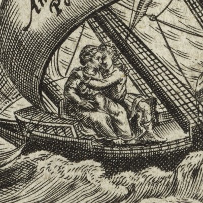 Leucippé et Clitophon, frontispice de la traduction anglaise de 1638