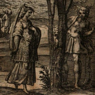 Livre 3. Leucippé apparaît à Clitophon qui la croyait morte (Clitophon et Leucippe, 1635) - Rabel