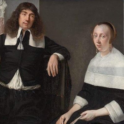Couple dans un intérieur élégant - Eglon van der Neer