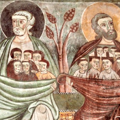 Les trois patriarches au Paradis (Fossa, Santa Maria ad Cryptas)
