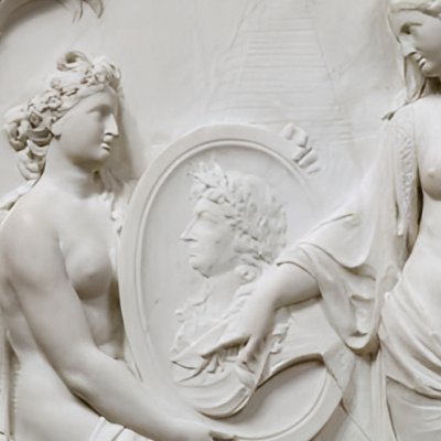 La Sculpture présentant à la Peinture le médaillon du Roy - Prou
