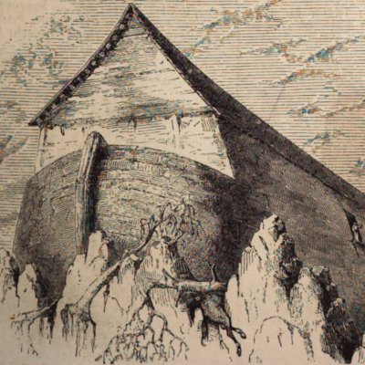L'arche de Noé sur le mont Ararat (Illustrirte Pracht-Bibel, 1862) - Otto Delitsch