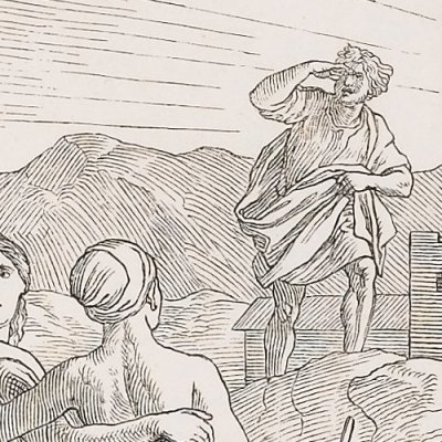 Rébecca reconnaît Isaac au loin - Julius Schnorr von Carolsfeld