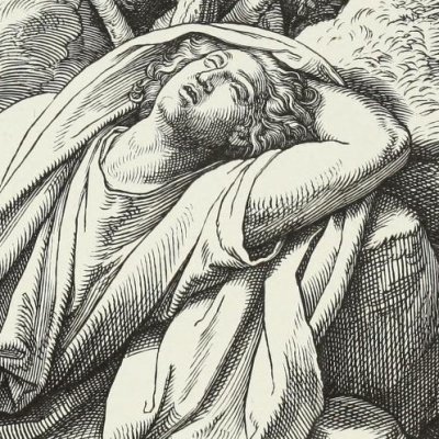Le songe de Jacob (Die Bible in Bildern, 1860) - Julius Schnorr von Carolsfeld 