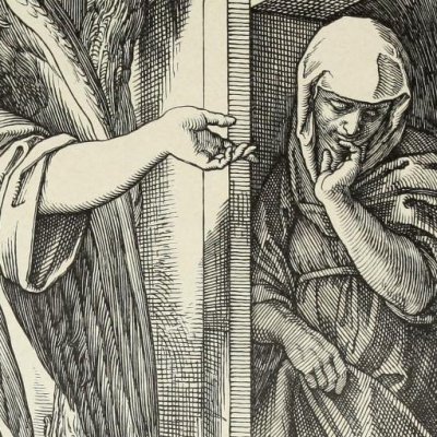 Abraham reçoit l'annonce qu'un fils lui naîtra (Die Bible in Bildern, 1860) - Julius Schnorr von Carolsfeld 