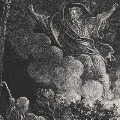 Le buisson ardent (La Sainte Bible, Mame, 1866) - G. Doré