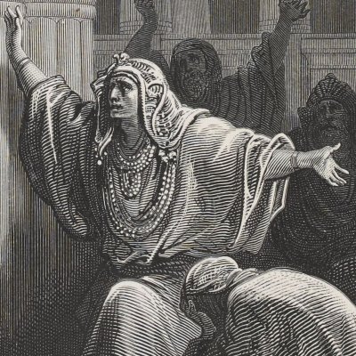 Pharaon conjure Moïse de quitter l'Égypte (La Sainte Bible, Mame, 1866) - G. Doré