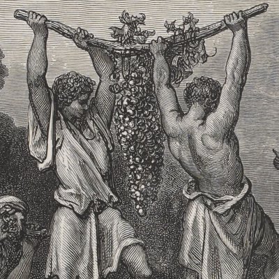 Retour des envoyés de la Terre promise (La Sainte Bible, Mame, 1866) - G. Doré