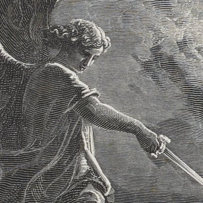 L'ange apparaît à Balaam (La Sainte Bible, Mame, 1866) - G. Doré