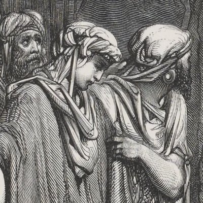 Josué épargne Rahab (La Sainte Bible, Mame, 1866) - G. Doré