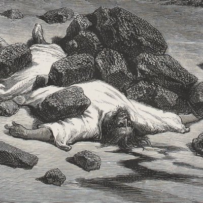 Achan lapidé (La Sainte Bible, Mame, 1866) - G. Doré
