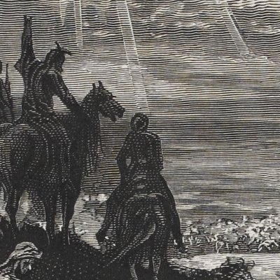 Josué arrête le soleil (La Sainte Bible, Mame, 1866) - G. Doré