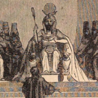 Joseph devant Pharaon (Illustrirte Pracht-Bibel, 1862) - Otto Delitsch 