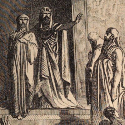 Pharaon honore Joseph (Illustrirte Pracht-Bibel, 1862) - Otto Delitsch 