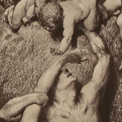 Scène du déluge (La Sainte Bible, dessins photographiés, 1868) - G. Doré