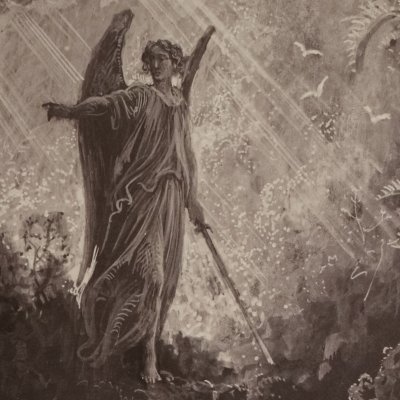 Adam et Ève chassés (La Sainte Bible, dessins photographiés, 1868) - G. Doré
