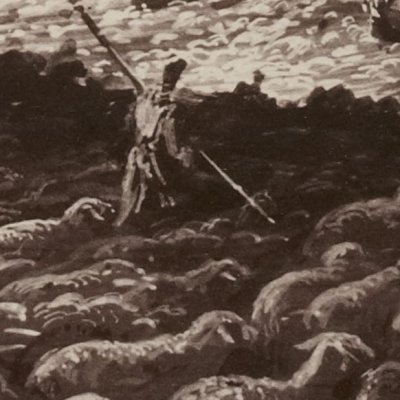 Abraham se rend dans la terre de Chanaan (La Sainte Bible, dessins photographiés, 1868) - G. Doré