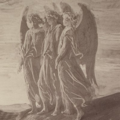 Abraham reçoit la visite de trois anges (La Sainte Bible, dessins photographiés, 1868) - G. Doré