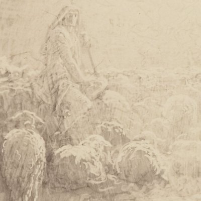 Jacob chez Laban, esquisse (La Sainte Bible, dessins photographiés, 1868) - G. Doré