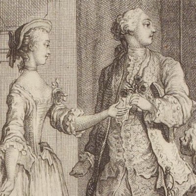 Velford pris entre l'amour pur de Fanni et l'entremetteur Bévil (Lettre du lord Velford…, 1765) - Eisen