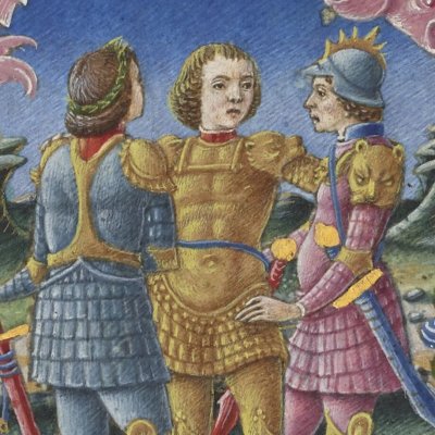 La descendance d'Énée (Virgile, Énéide, livre 1, Bnf Latin 7939A, f60r)