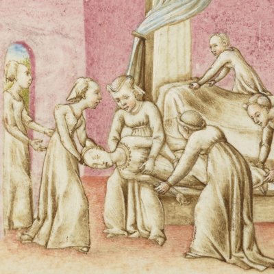 Désespoir de Didon (Virgile, Énéide, livre 4, Bnf Latin 7939A, f102r)