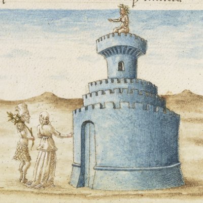 La tour de fer (Virgile, Énéide, livre 6, Bnf Latin 7939A, f130v)