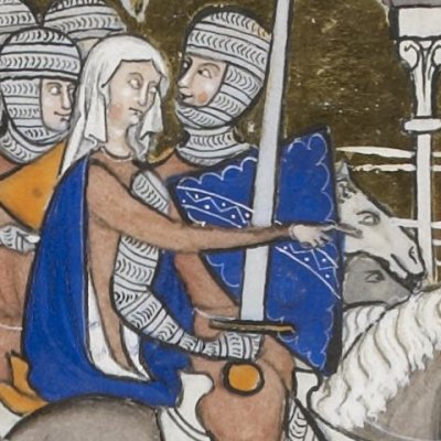 Débora envoie Baraq au combat contre Sisera (Psautier de Saint Louis, F°47v)