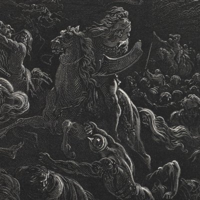Gédéon jette l'épouvante dans l'armée de Madian (La Sainte Bible, Mame, 1866) - G. Doré