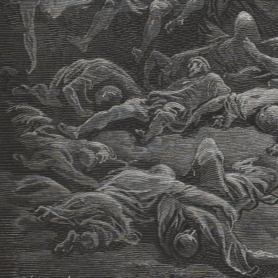 Mort des fils de Jérobaal (La Sainte Bible, Mame, 1866) - G. Doré