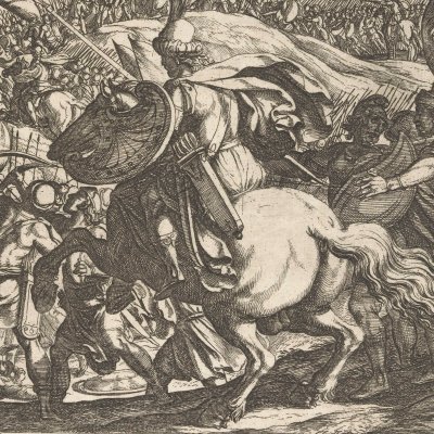 La mort d'Abimelech - Antonio Tempesta