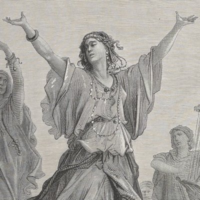 La fille de Jephté courant au-devant de son père (La Sainte Bible, Mame, 1866) - G. Doré