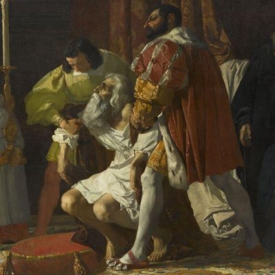 Leonardo da Vinci's last moments - Gigoux