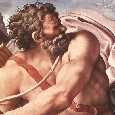 Polyphème lance un rocher contre Acis (Galerie Farnèse, série des Amours des dieux) - Annibal Carrache