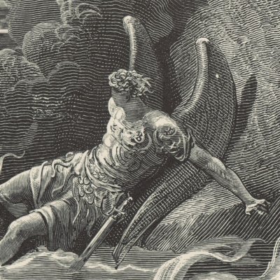 Satan Rises from a Burning Lake (Milton's Paradise Lost, 1866) - Gustave Doré