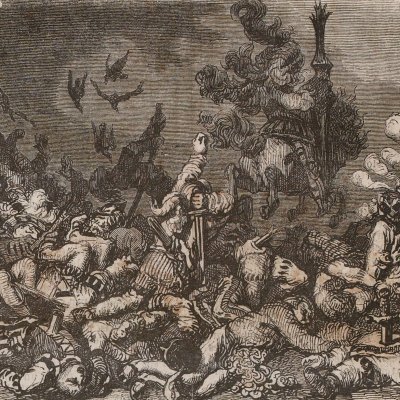 Exploits de Gymnaste (Rabelais, Gargantua, 1858) - Gustave Doré