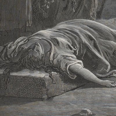 La femme du Lévite outragée (La Sainte Bible, Mame, 1866) - G. Doré