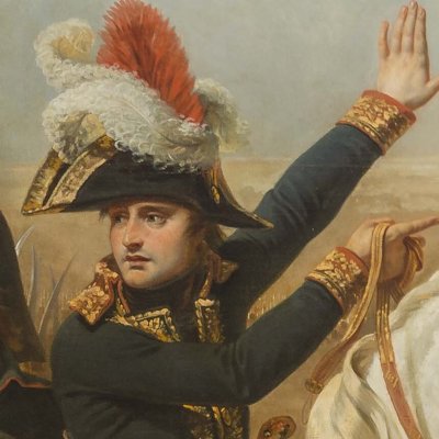 Napoléon harranguant ses troupes avant la bataille des Pyramides, 21 juillet 1798 - Gros