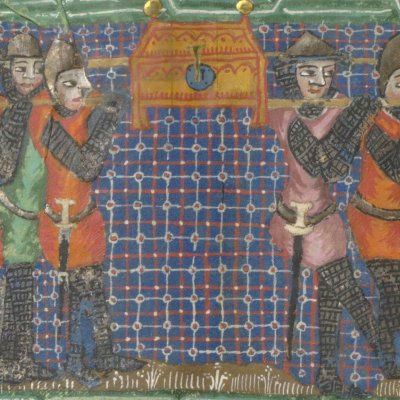 L'arche d'alliance est portée autour de Jéricho (Rodolphe d'Ems, Histoire universelle, fol. 151v)