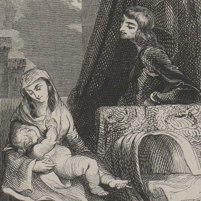 Le petit Astrolabe chez Denise (Lettres d'Abailard et d'Héloïse, 1839) - Gigoux
