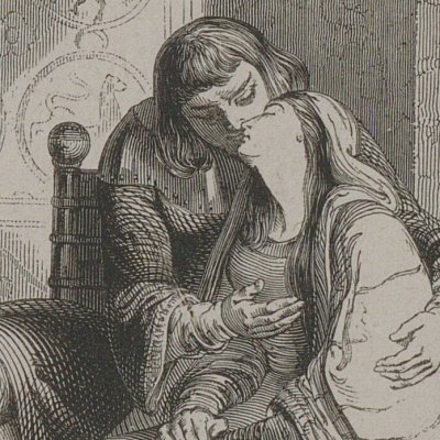 Les deux amants (Lettres d'Abailard et d'Héloïse, 1839) - Gigoux