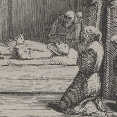 Mort d'Abélard (Lettres d'Abailard et d'Héloïse, 1839) - Gigoux